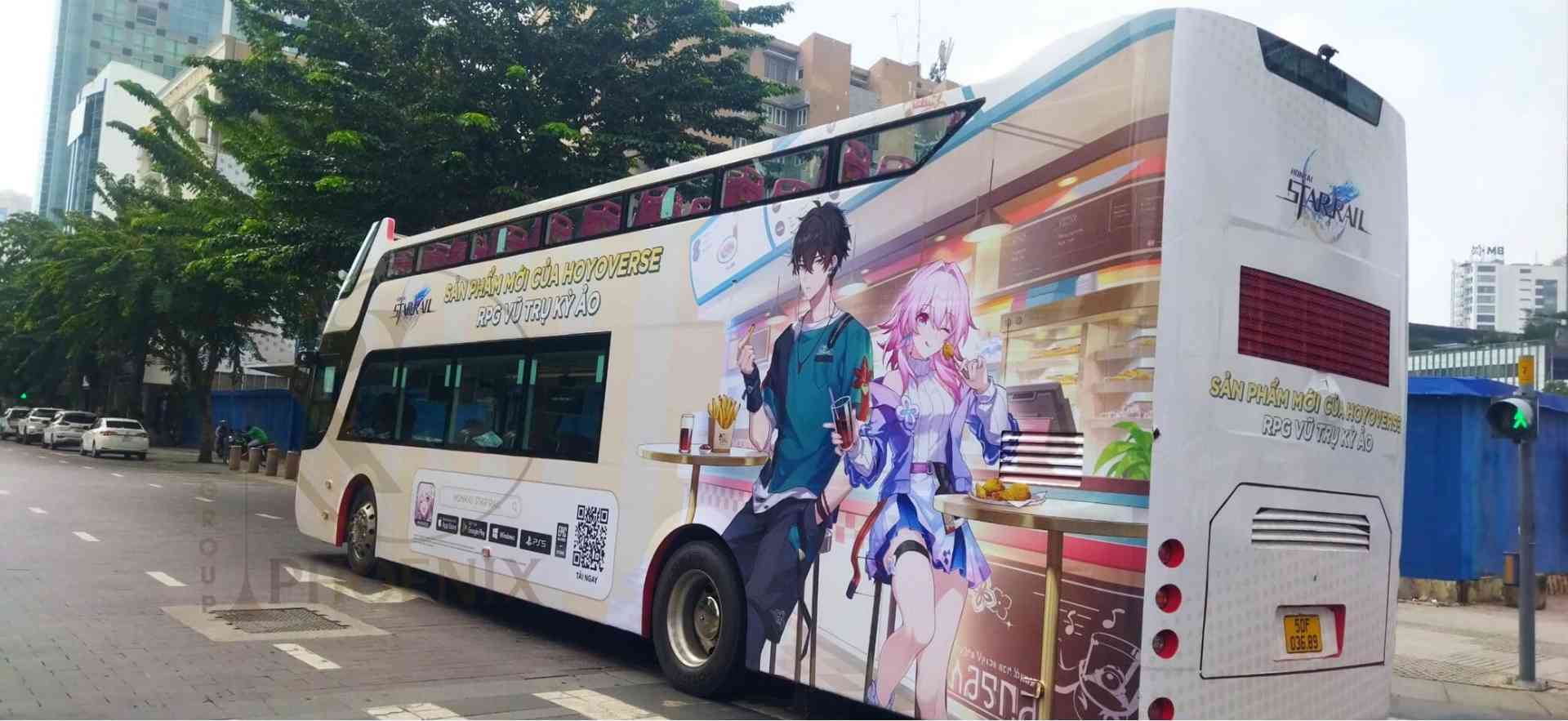 Roadshow xe buýt 2 tầng cho game honkai star rail