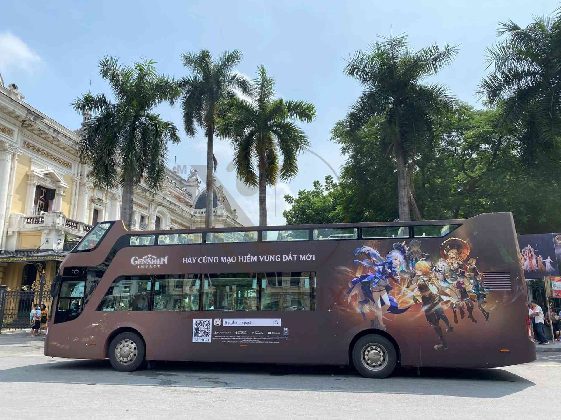 genshin quang cao roadshow xe bus 2 tang 2