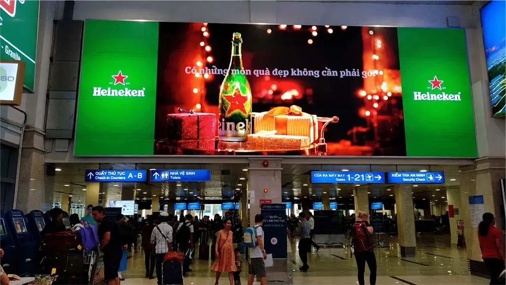 Dự án Quảng Cáo Màn Hình Led của công ty bia Heineken tại sân bay Tân Sơn Nhất