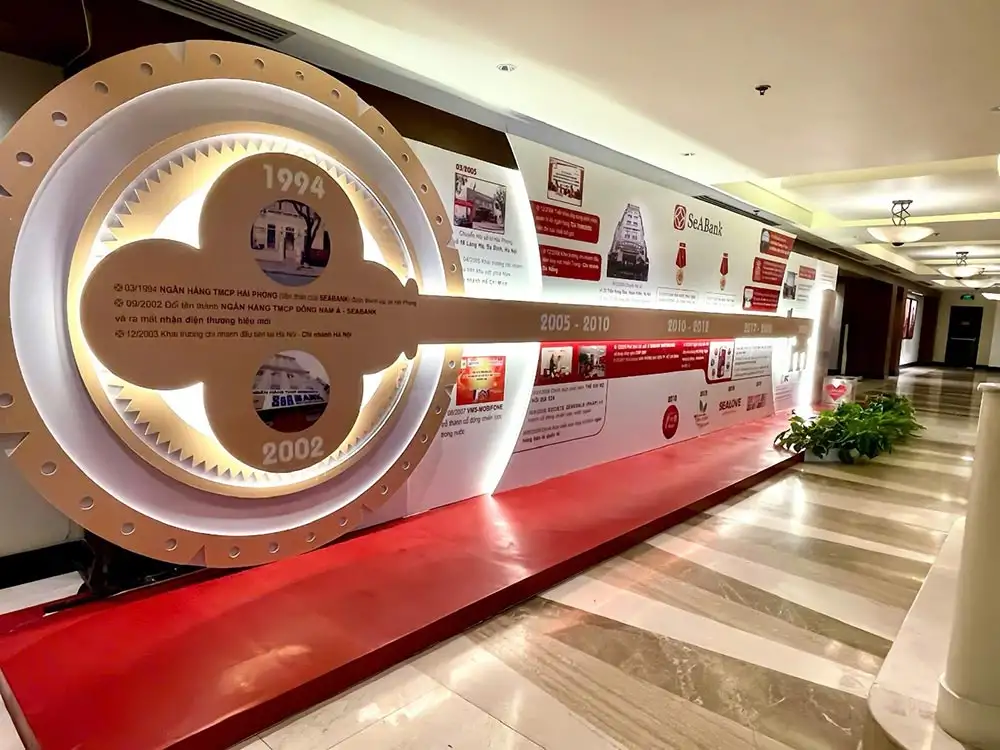 Dự án thi công gian hàng của SEA BANK tại hội chợ triển lãm 
