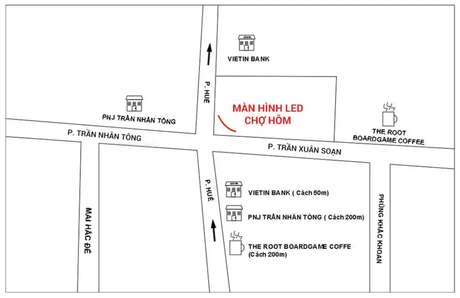 Quảng cáo màn hình LED ngoài trời tại Chợ Hôm4