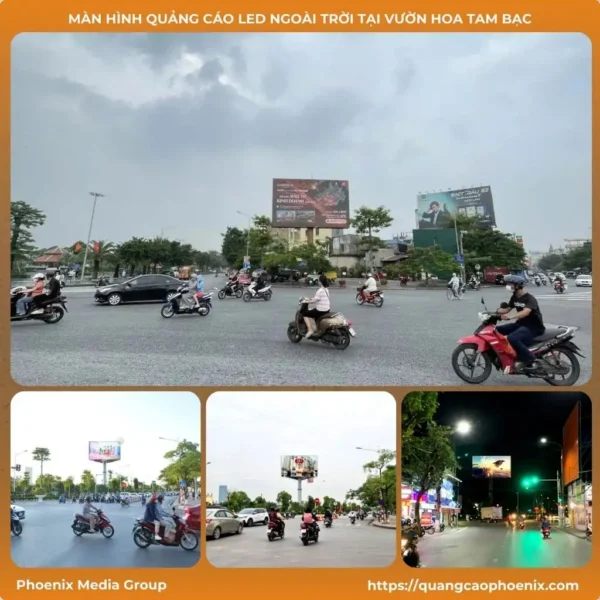 Màn hình quảng cáo LED ngoài trời tại Vườn hoa Tam Bạc