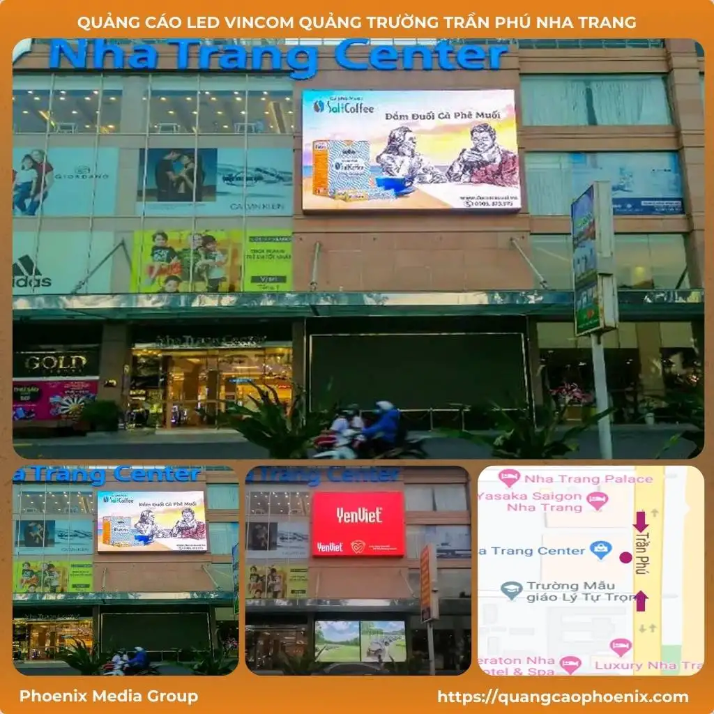 Màn LED quảng cáo ngoài trời tại Nha Trang Center – 20 Trần Phú