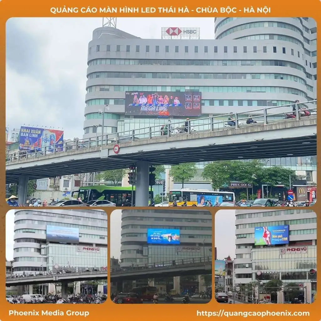 Quảng cáo màn hình LED Thái Hà – Chùa Bộc – Hà Nội