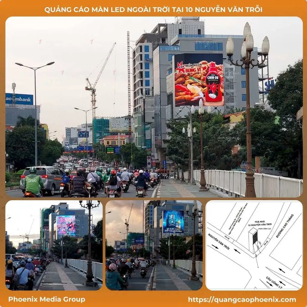 Quảng cáo màn LED ngoài trời tại 10 Nguyễn Văn Trỗi