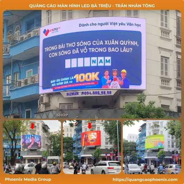 Quảng cáo trên màn hình LED Bà Triệu – Trần Nhân Tông1