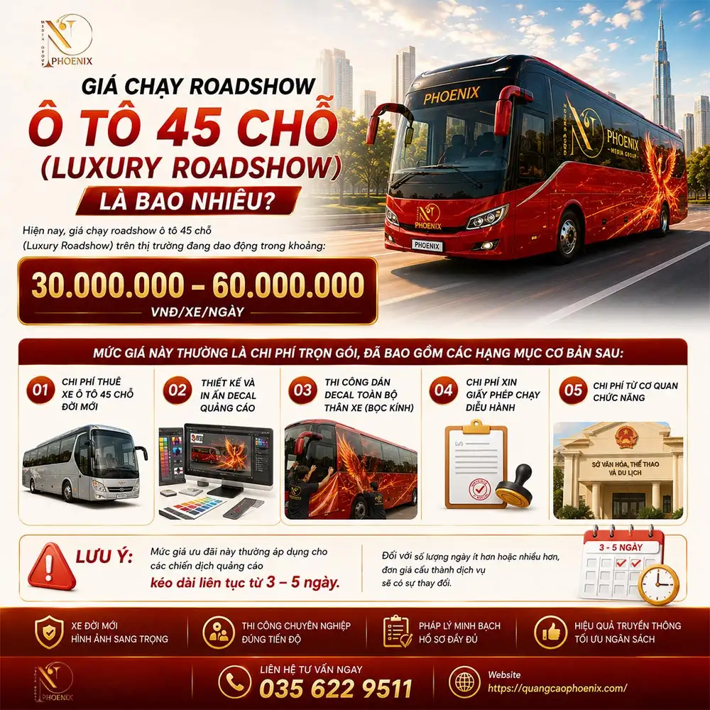 1 Báo giá roadshow ô tô 45 chỗ