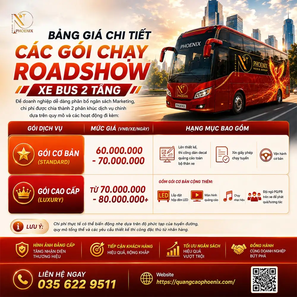 1 Báo giá roadshow xe buýt 2 tầng