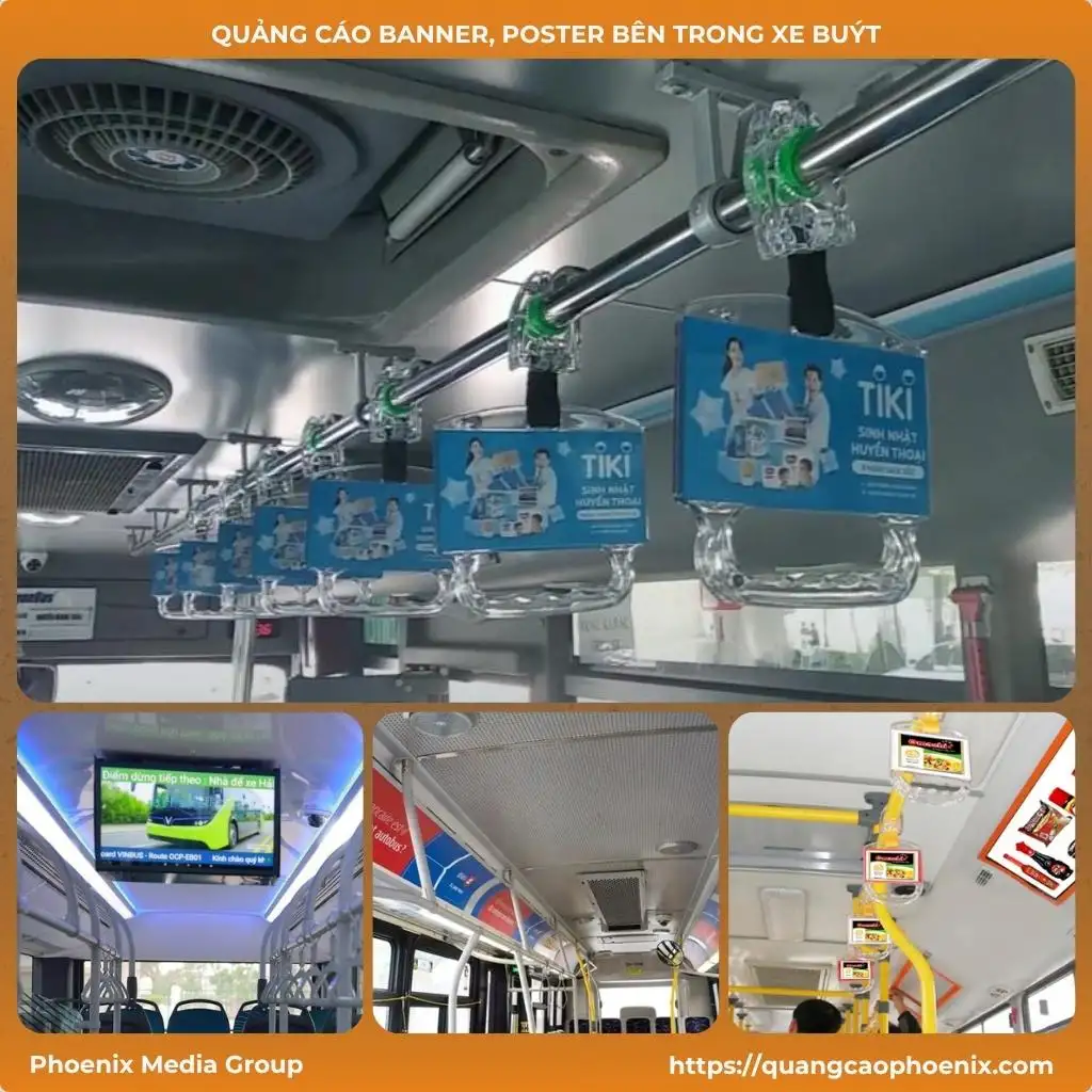 Quảng cáo Banner, Poster bên trong xe buýt