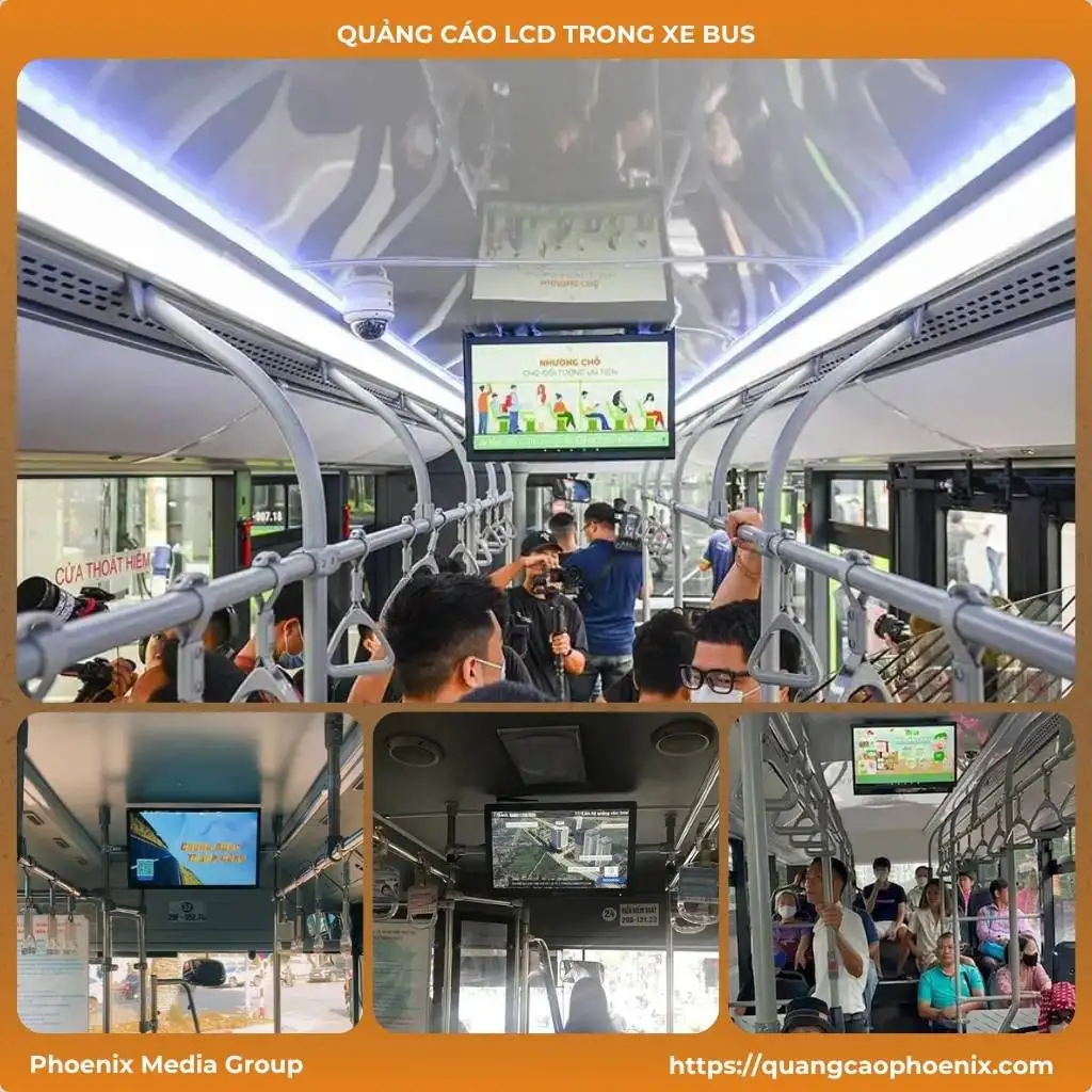 Quảng cáo LCD trong xe buýt