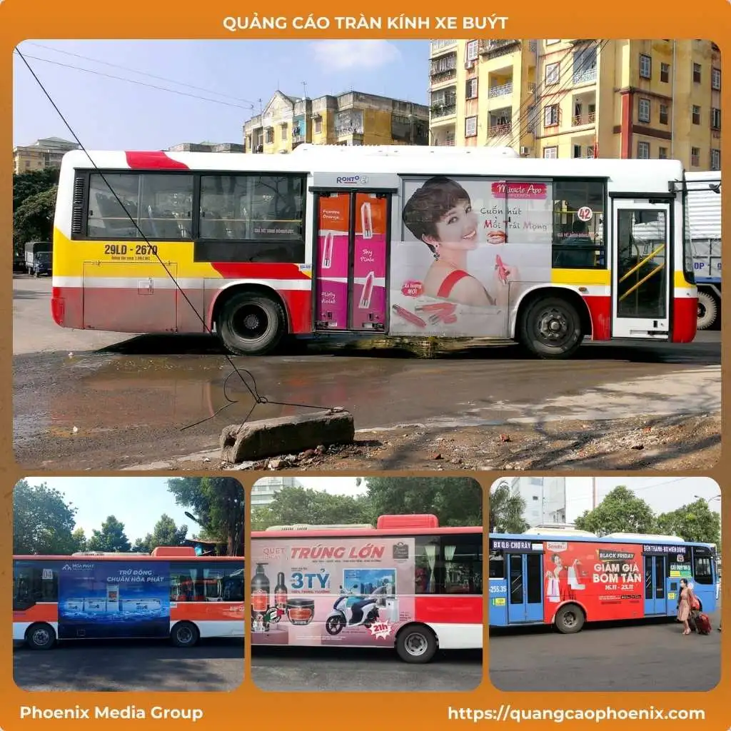 Quảng cáo tràn kính trên xe buýt