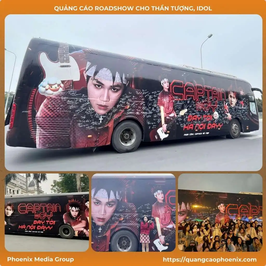 Quảng cáo roadshow cho thần tượng, idol 2 Quảng cáo roadshow cho thần tượng, idol