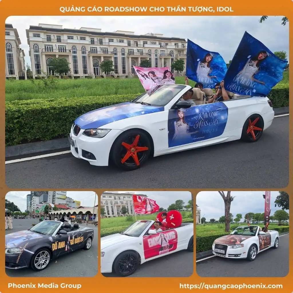 Quảng cáo roadshow cho thần tượng, idol 3 Quảng cáo roadshow cho thần tượng, idol