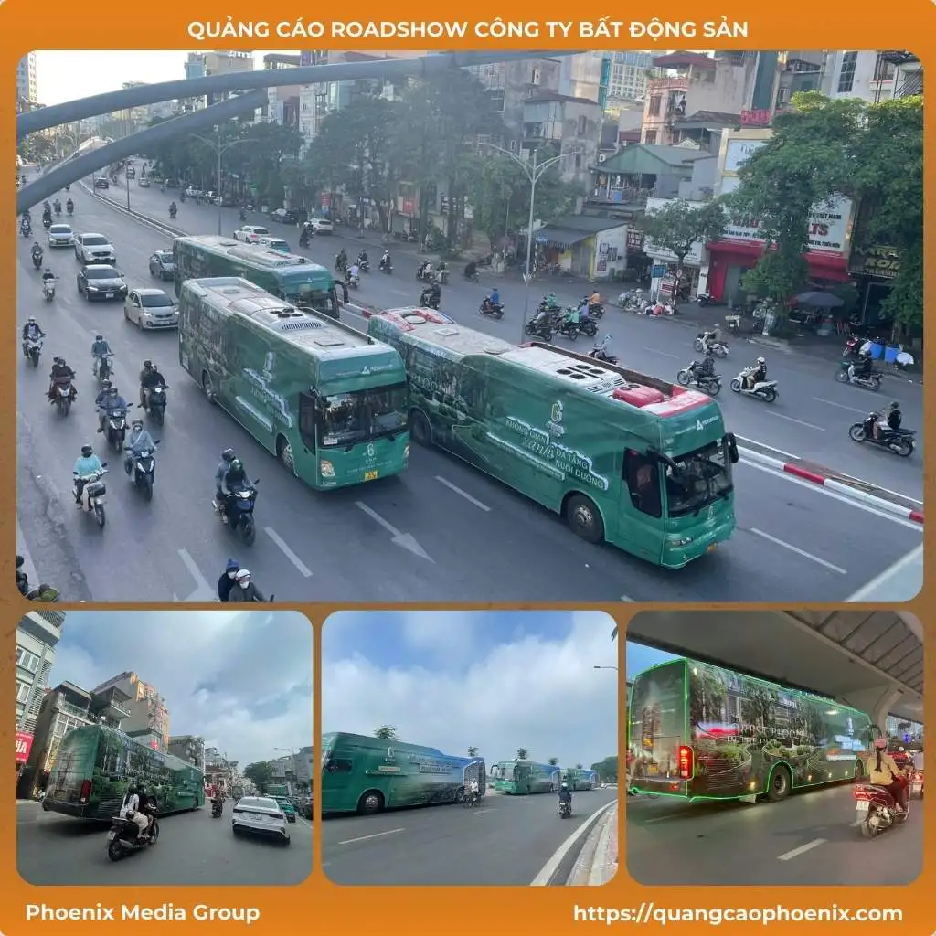 Quảng cáo roadshow 45 chỗ cho công ty bất động sản