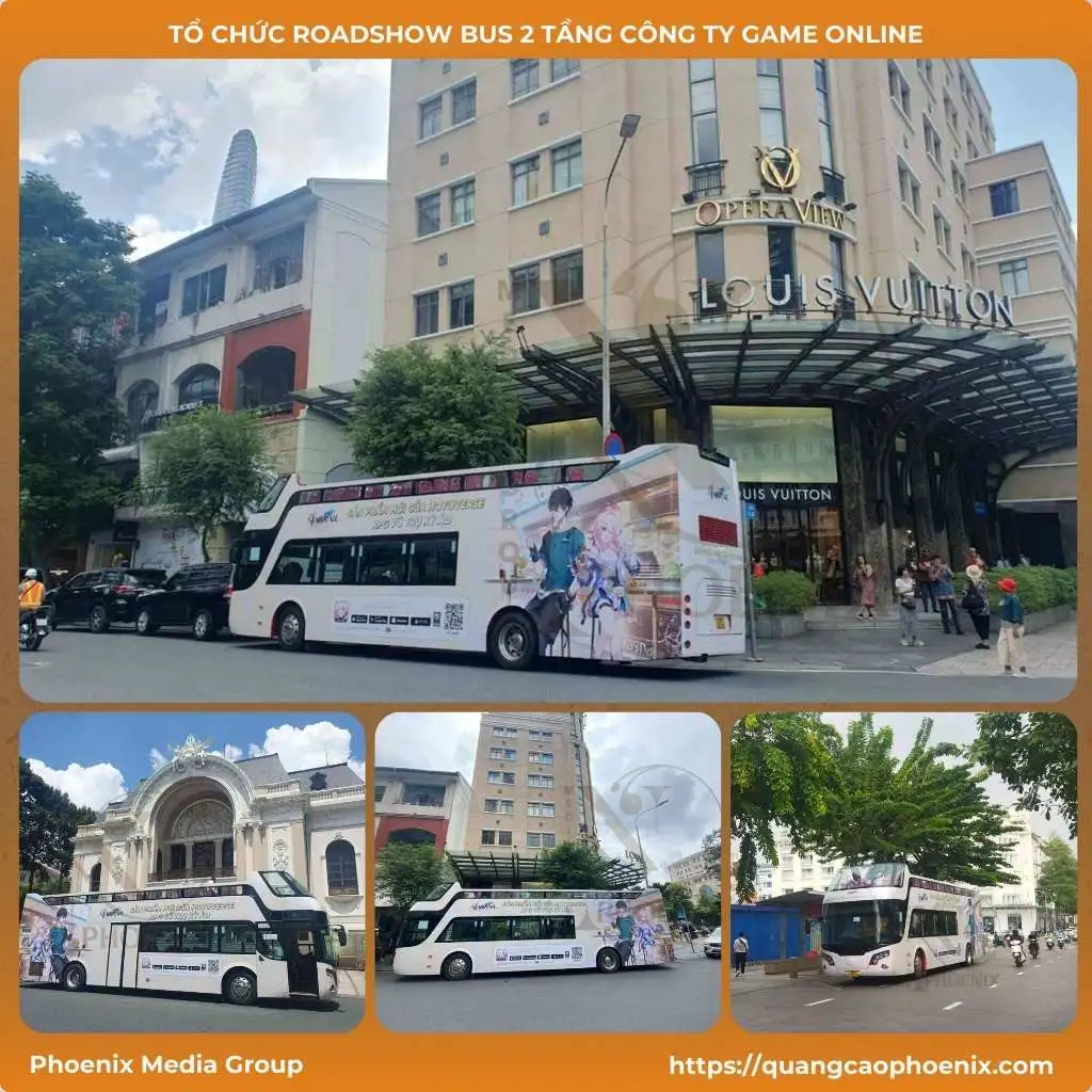 Quảng cáo roadshow bus 2 tầng cho công ty game online 1 Quảng cáo roadshow bus 2 tầng cho công ty game online
