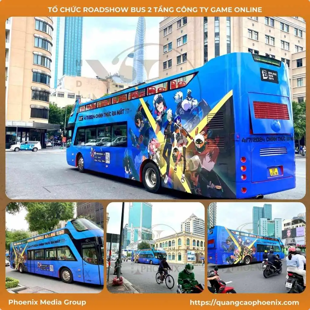Quảng cáo roadshow bus 2 tầng cho công ty game online 3 Quảng cáo roadshow bus 2 tầng cho công ty game online