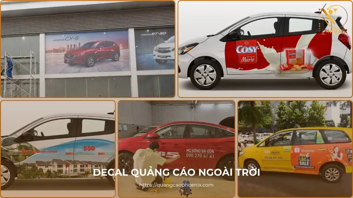 Các loại Decal quảng cáo phổ biến và ứng dụng