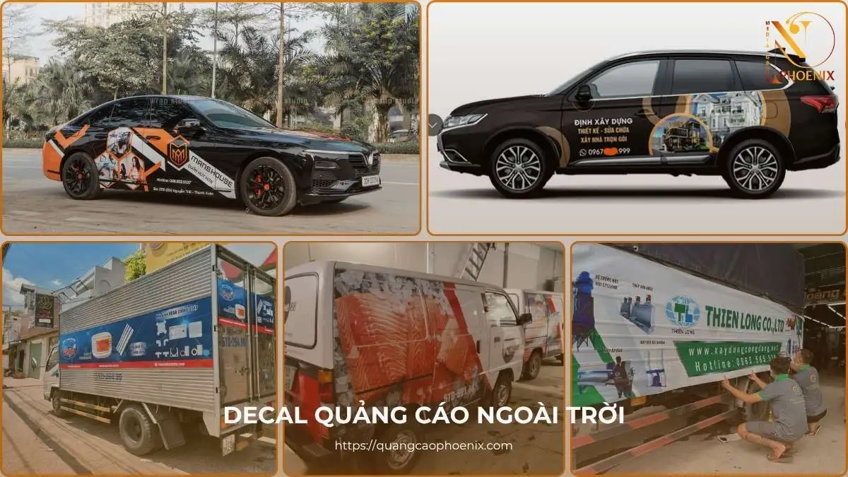 Các loại Decal quảng cáo phổ biến và ứng dụng