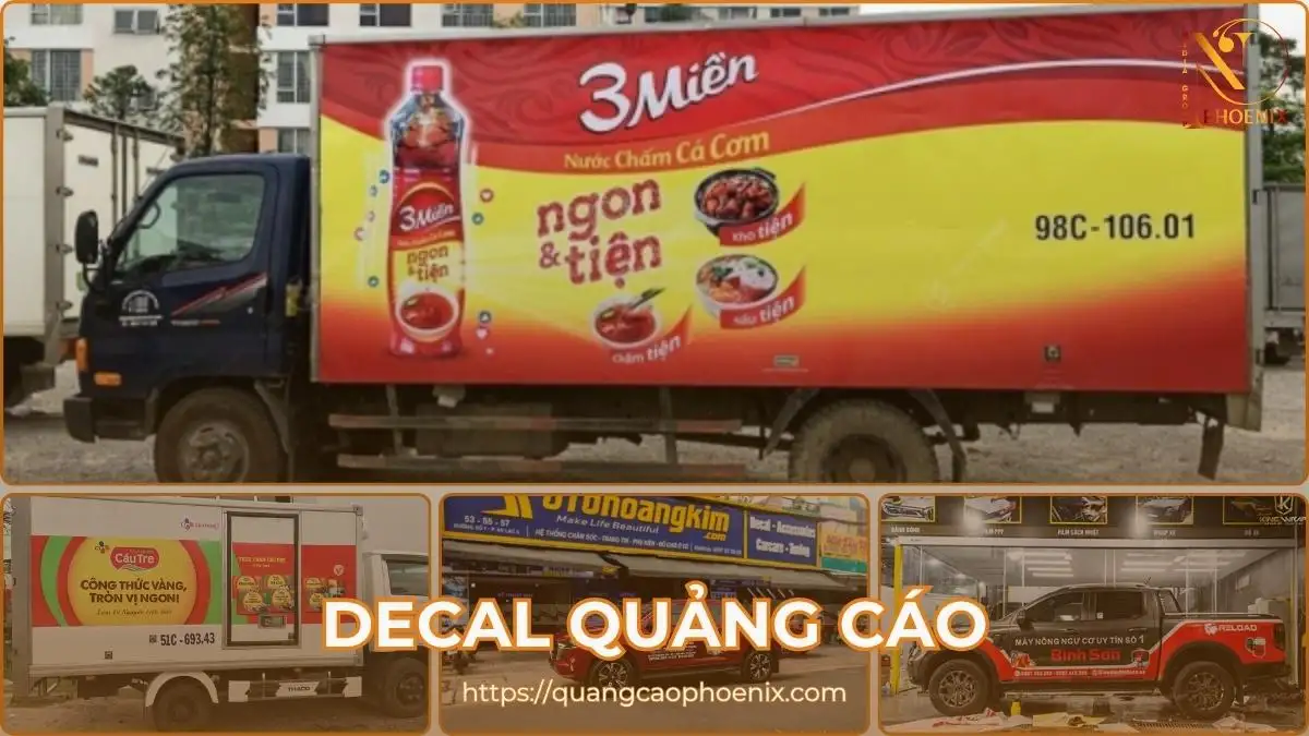 Các loại Decal quảng cáo phổ biến và ứng dụng