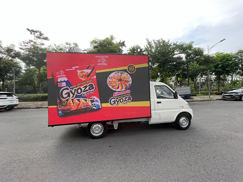DỰ ÁN QUẢNG CÁO ROADSHOW LED TRUCK CHIẾN DỊCH RA MẮT BÁNH XẾP GYOZA AJINOMOTO TẠI TP.HCM