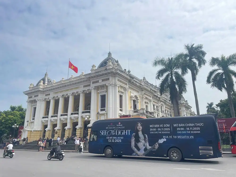 DỰ ÁN ROADSHOW BUS TOUR “THE LIGHT CITY TOUR” – CHIẾN DỊCH QUẢNG BÁ LIVE CONCERT SEE THE LIGHT ẤN TƯỢNG CỦA MỸ TÂM TẠI HÀ NỘI