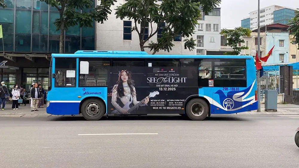 DỰ ÁN ROADSHOW BUS TOUR “THE LIGHT CITY TOUR” – CHIẾN DỊCH QUẢNG BÁ LIVE CONCERT SEE THE LIGHT ẤN TƯỢNG CỦA MỸ TÂM TẠI HÀ NỘI