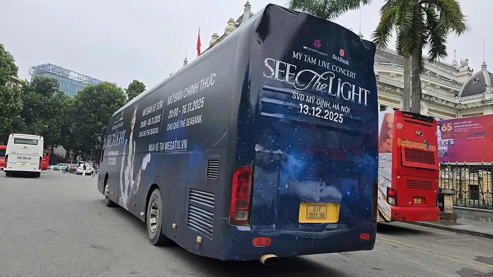 DỰ ÁN ROADSHOW BUS TOUR “THE LIGHT CITY TOUR” – CHIẾN DỊCH QUẢNG BÁ LIVE CONCERT SEE THE LIGHT ẤN TƯỢNG CỦA MỸ TÂM TẠI HÀ NỘI