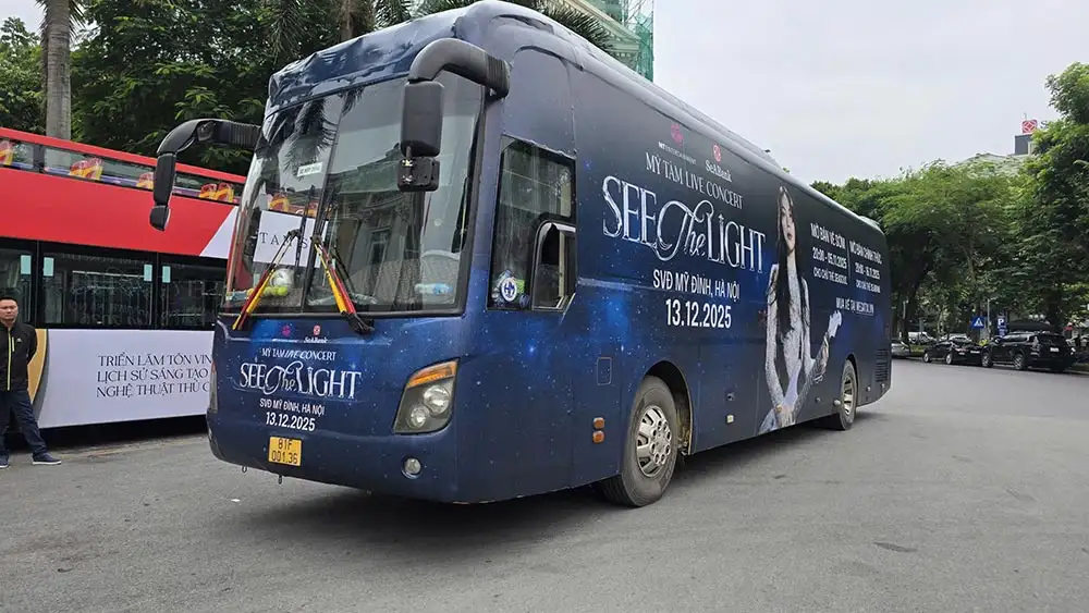 DỰ ÁN ROADSHOW BUS TOUR “THE LIGHT CITY TOUR” – CHIẾN DỊCH QUẢNG BÁ LIVE CONCERT SEE THE LIGHT ẤN TƯỢNG CỦA MỸ TÂM TẠI HÀ NỘI