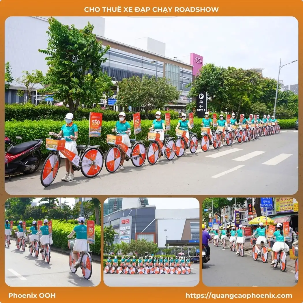 Giá thuê xe đạp chạy roadshow