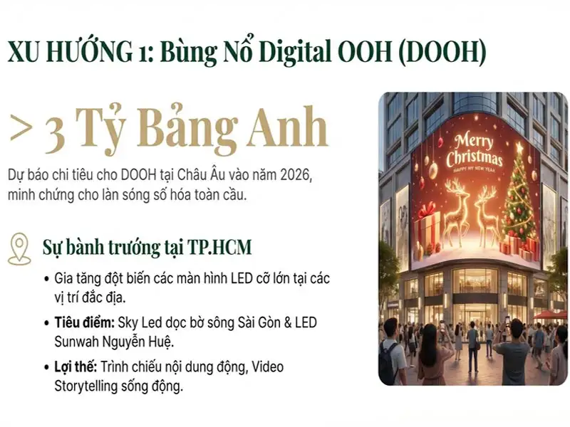 Xu hướng quảng cáo ngoài trời dịp Giáng sinh 2026