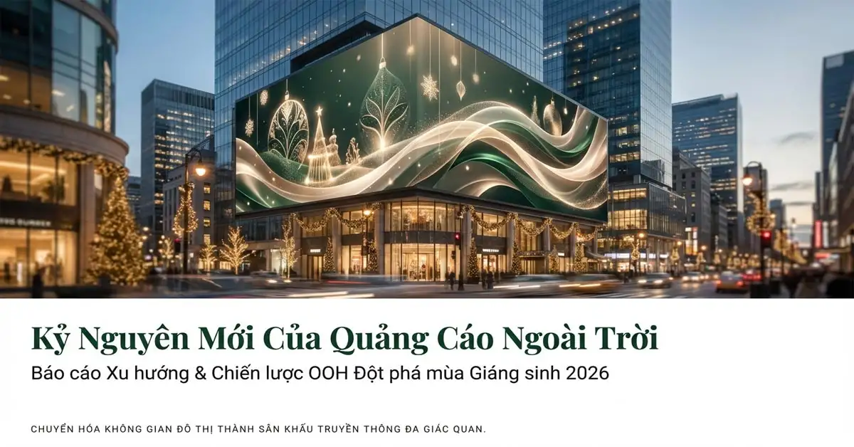 Xu hướng quảng cáo ngoài trời dịp Giáng sinh 2026