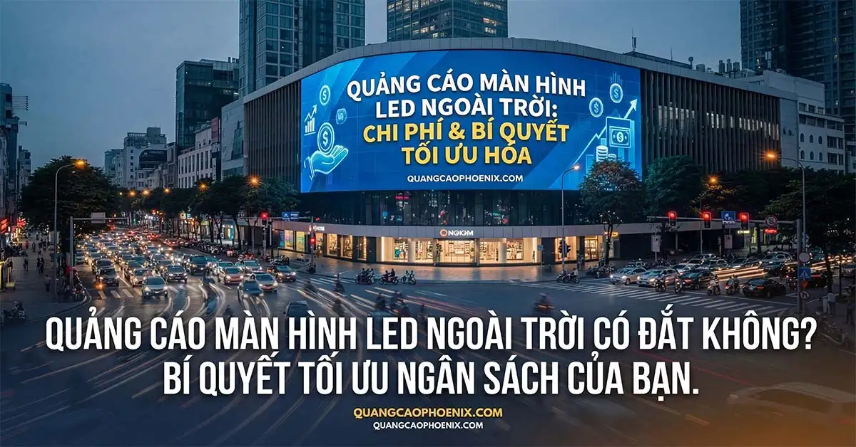 Chi phí quảng cáo màn hình LED ngoài trời có đắt không? Bí quyết tối ưu ngân sách