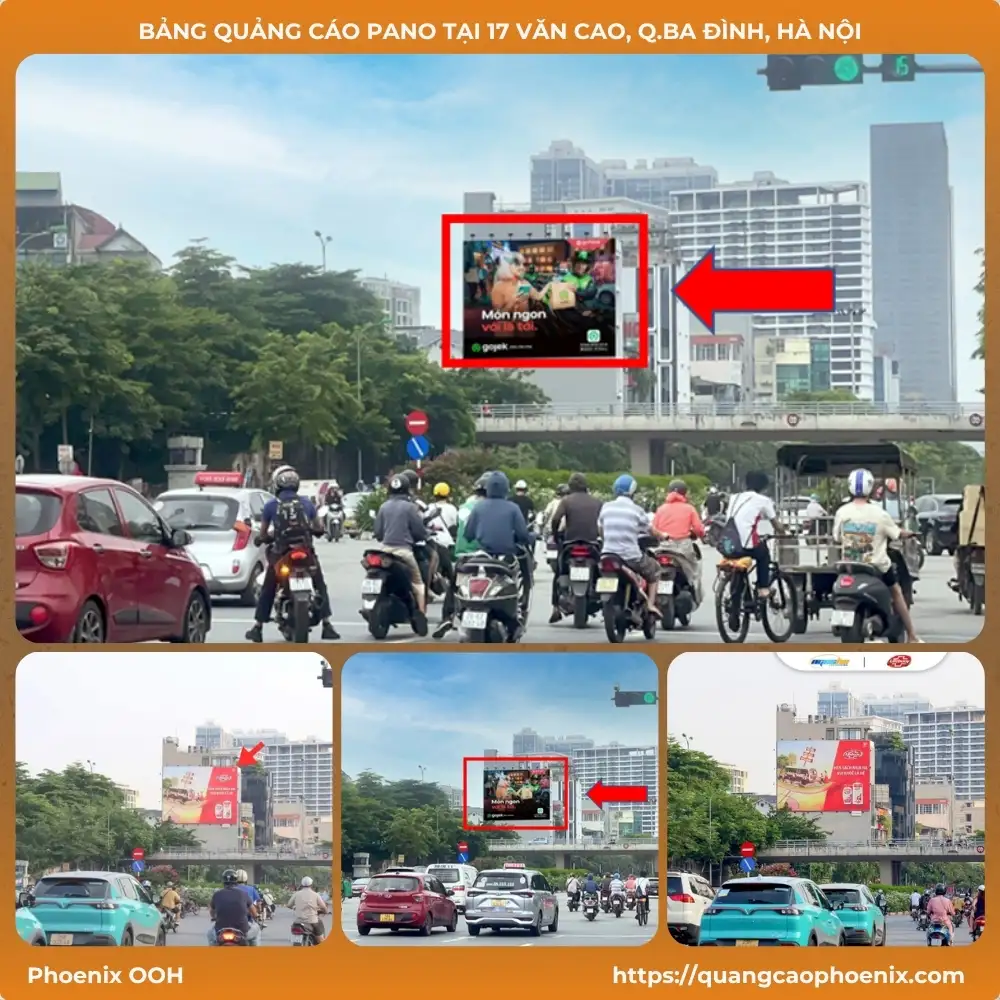 Bảng quảng cáo pano tại 17 Văn Cao, Ba Đình, Hà Nội