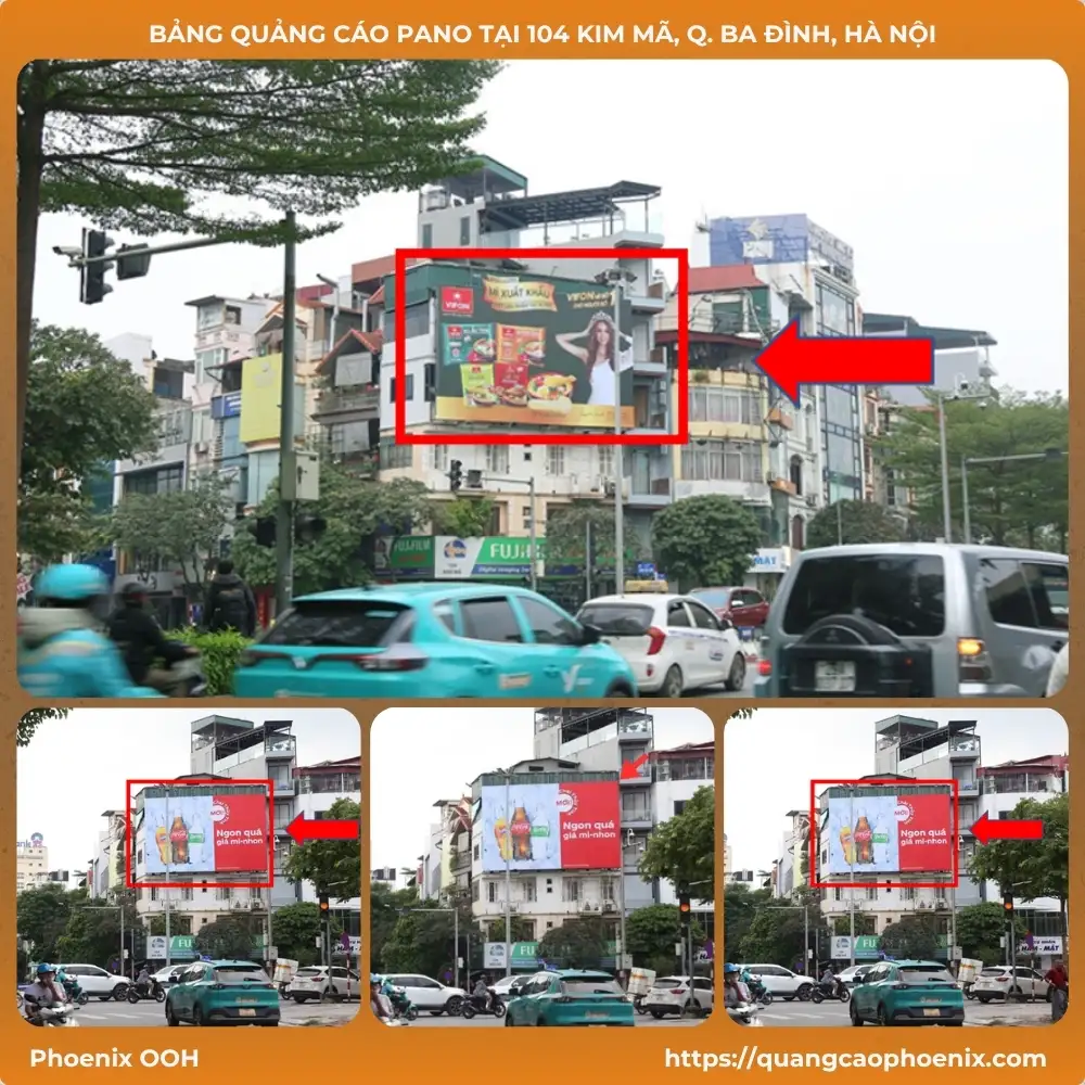 Biển quảng cáo Pano tại 104 Kim Mã, Q. Ba Đình, Hà Nội