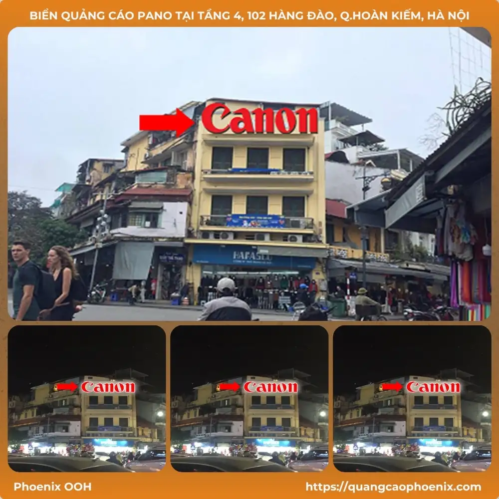 Biển quảng cáo Pano tại tầng 4, 102 Hàng Đào, Q.Hoàn Kiếm, Hà Nội