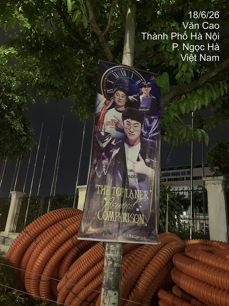 Chiến Dịch Treo Phướn Đường Phố Tôn Vinh Thần Tượng Esports Zeus Tại Hà Nội