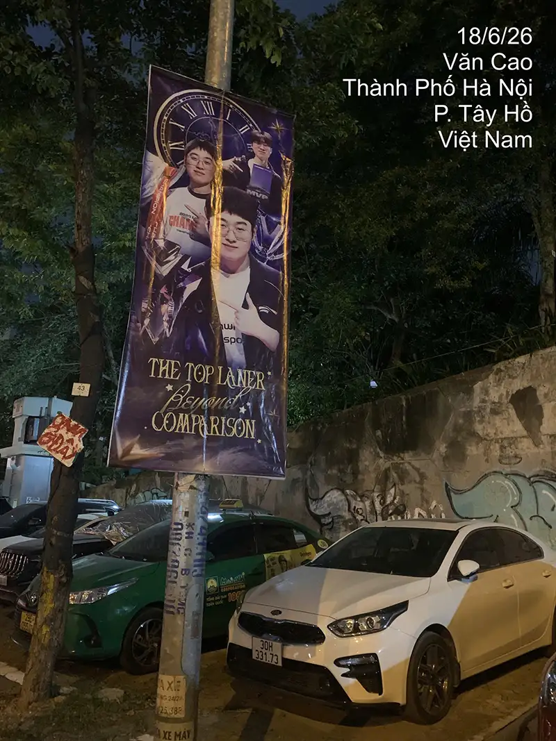 Chiến Dịch Treo Phướn Đường Phố Tôn Vinh Thần Tượng Esports Zeus Tại Hà Nội