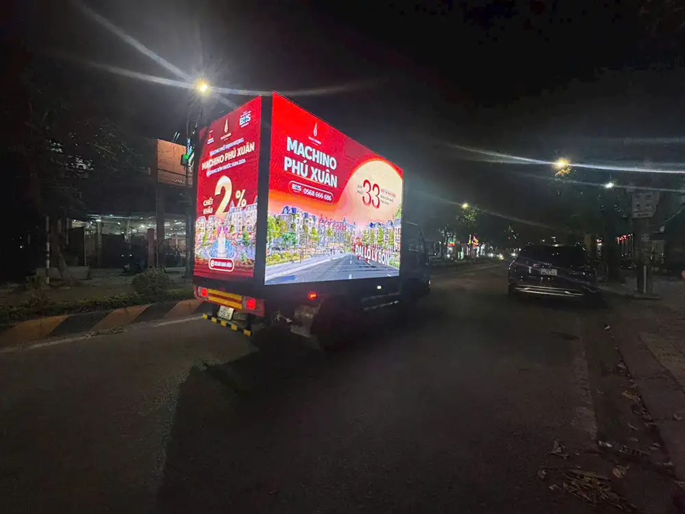 Roadshow Xe Tải LED Quảng Bá Bất Động Sản Machino Phú Xuân Tại Thái Bình