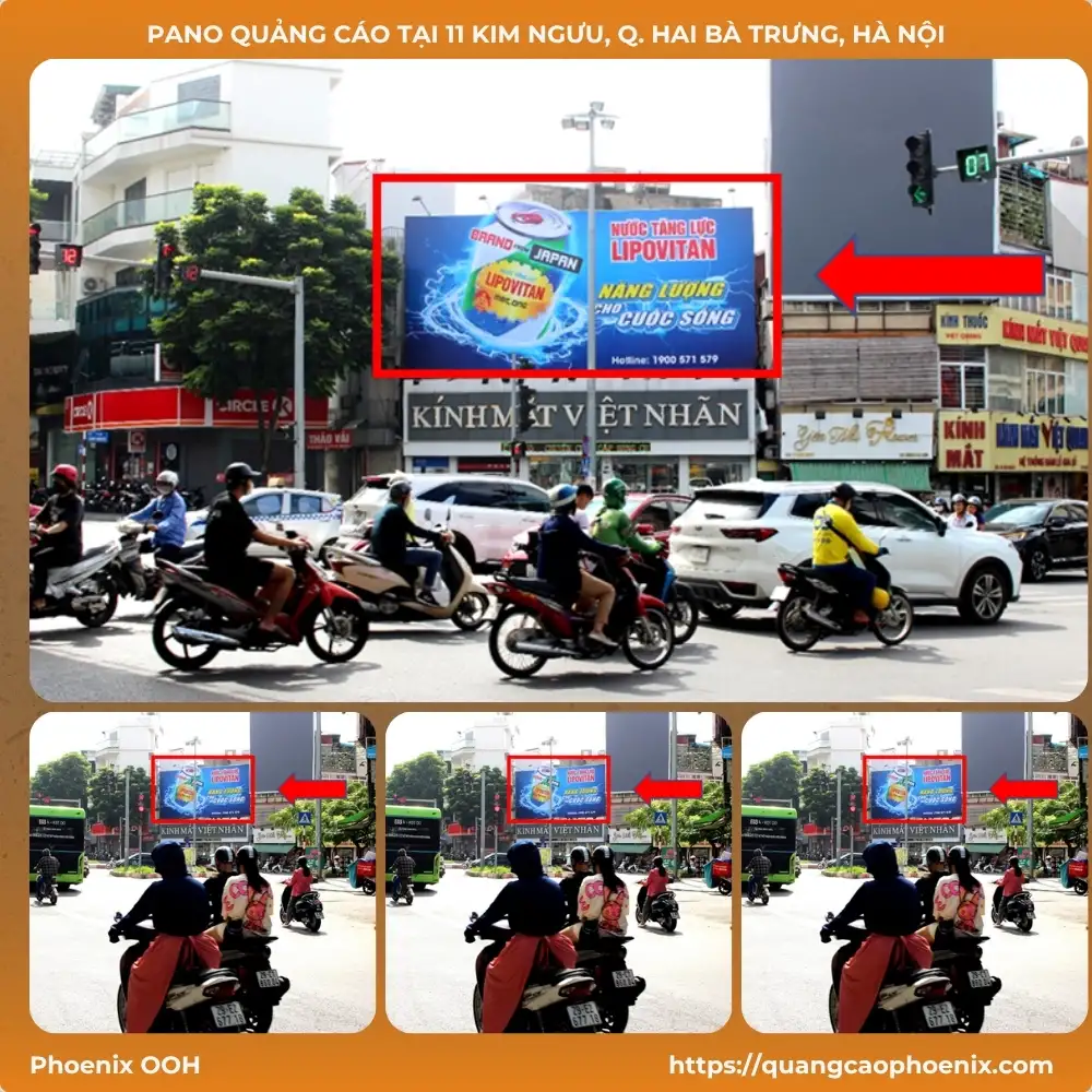 Pano quảng cáo tại 11 Kim Ngưu, Q. Hai Bà Trưng, Hà Nội