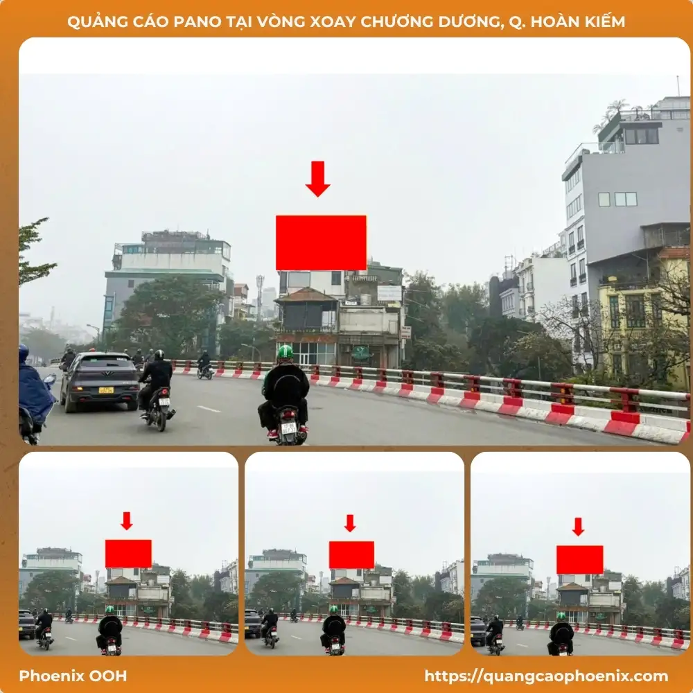 Pano quảng cáo tại vòng xoay Chương Dương, Q. Hoàn Kiếm, Hà Nội