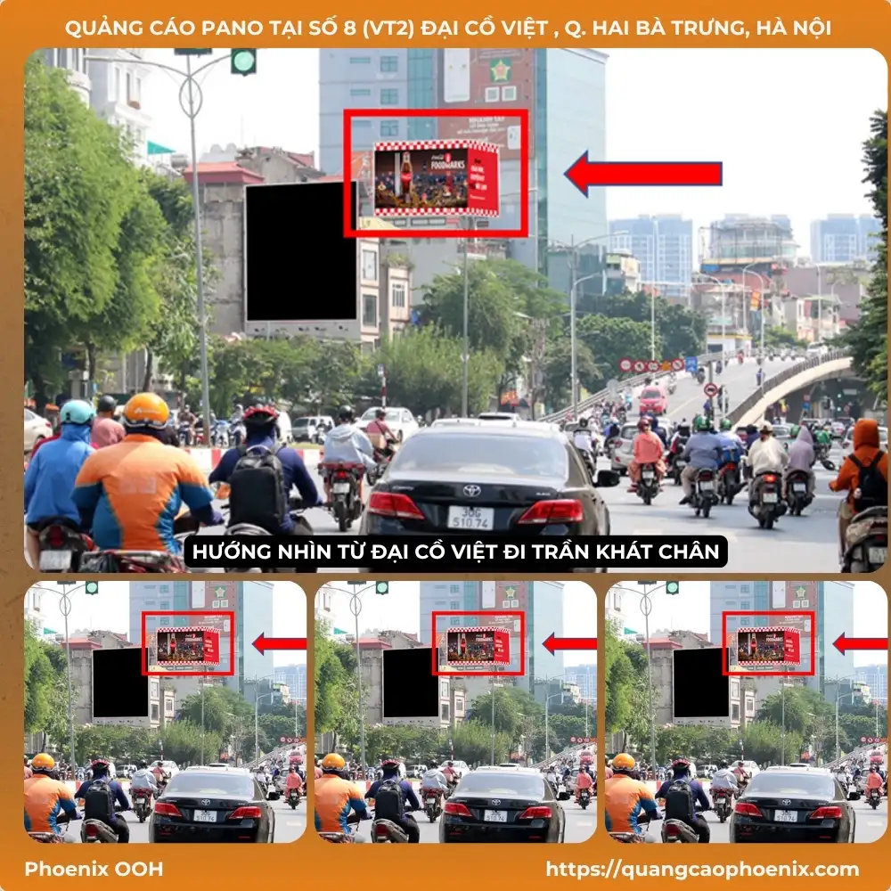 Quảng cáo Pano tại số 8 (VT2) Đại Cồ Việt , Q. Hai Bà Trưng, Hà Nội