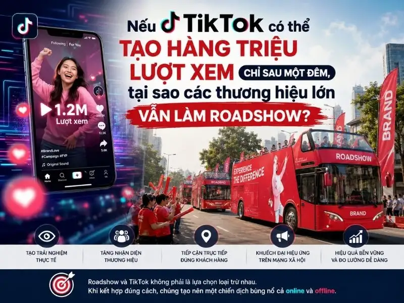 Roadshow có còn hiệu quả trong thời đại Tiktok? Góc nhìn thực tế từ các thương hiệu lớn 1 Roadshow có còn hiệu quả trong thời đại Tiktok? Góc nhìn thực tế từ các thương hiệu lớn