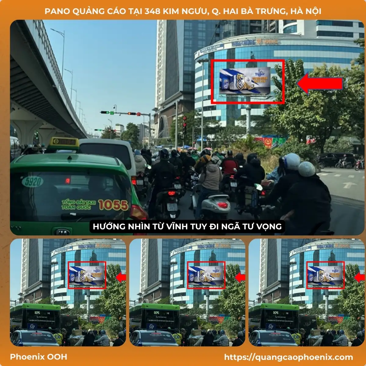 Bảng pano quảng cáo tại 348 Kim Ngưu, Q. Hai Bà Trưng, Hà Nội