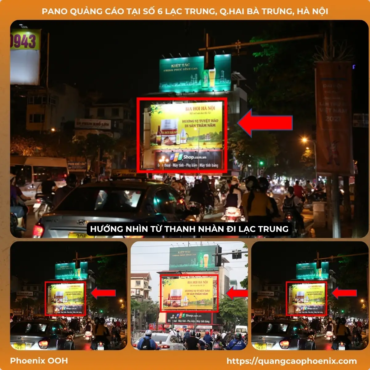 Quảng cáo pano tại số 6 Lạc Trung, Q.Hai Bà Trưng, Hà Nội