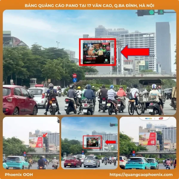 Bảng quảng cáo pano tại 17 Văn Cao, Ba Đình, Hà Nội