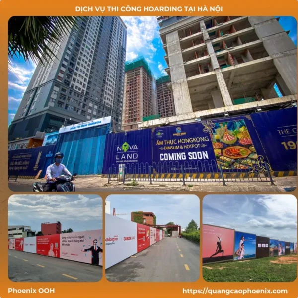 Dịch vụ thi công hoarding tại Hà Nội