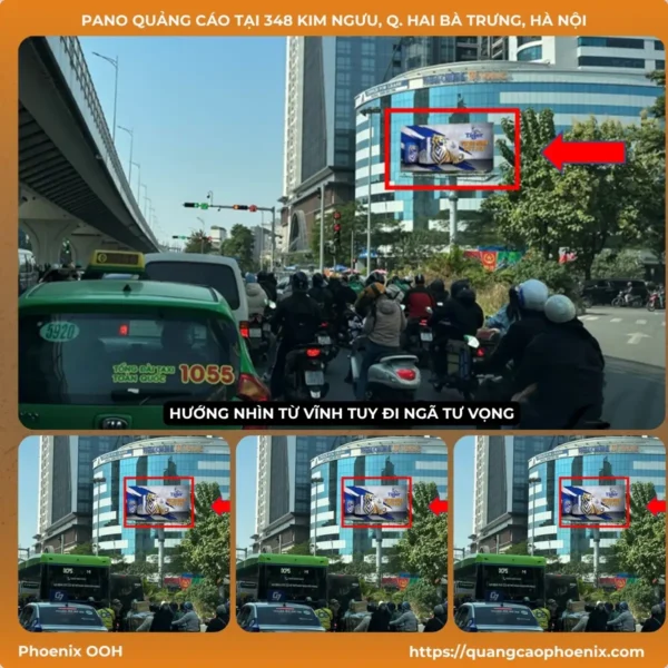 Bảng pano quảng cáo tại 348 Kim Ngưu, Q. Hai Bà Trưng, Hà Nội