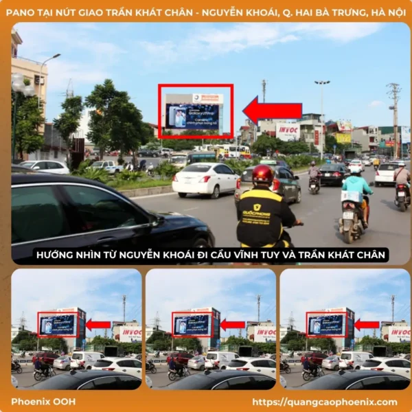 Pano quảng cáo tại nút giao Trần Khát Chân – Nguyễn Khoái, Hà Nội