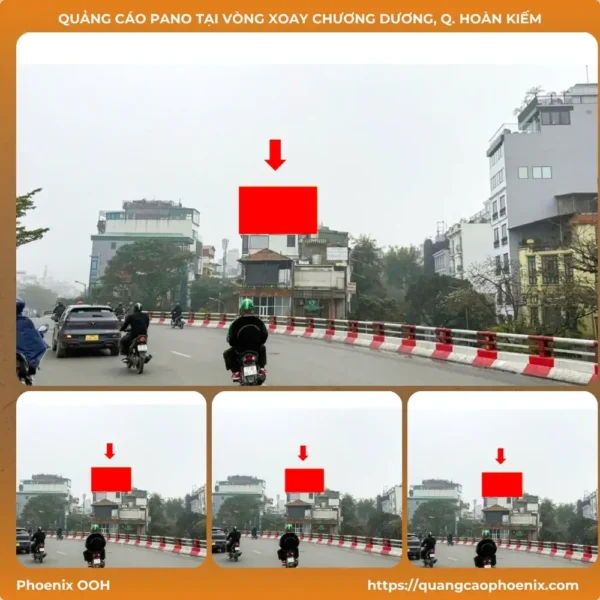 Pano quảng cáo tại vòng xoay Chương Dương, Q. Hoàn Kiếm, Hà Nội