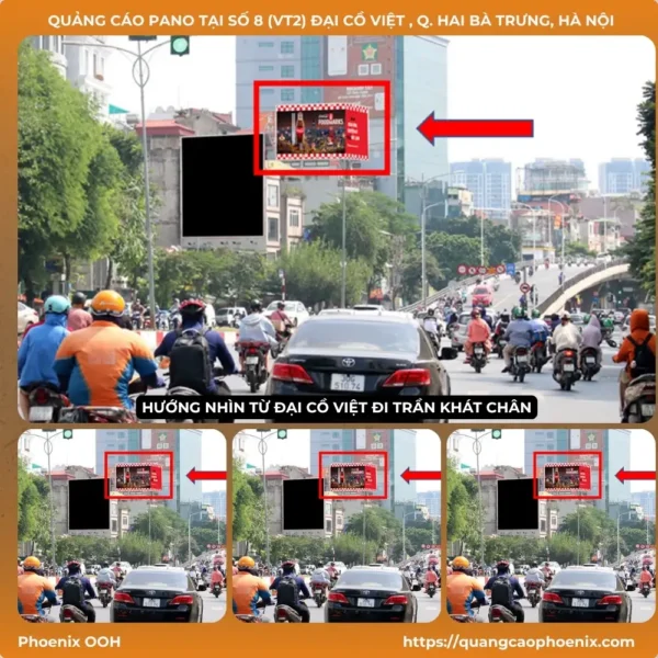 Quảng cáo Pano tại số 8 (VT2) Đại Cồ Việt , Q. Hai Bà Trưng, Hà Nội